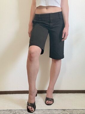 Y2K Banana Republic Low Rise Relaxed Tailored Shorts Minimalist Chic Summer